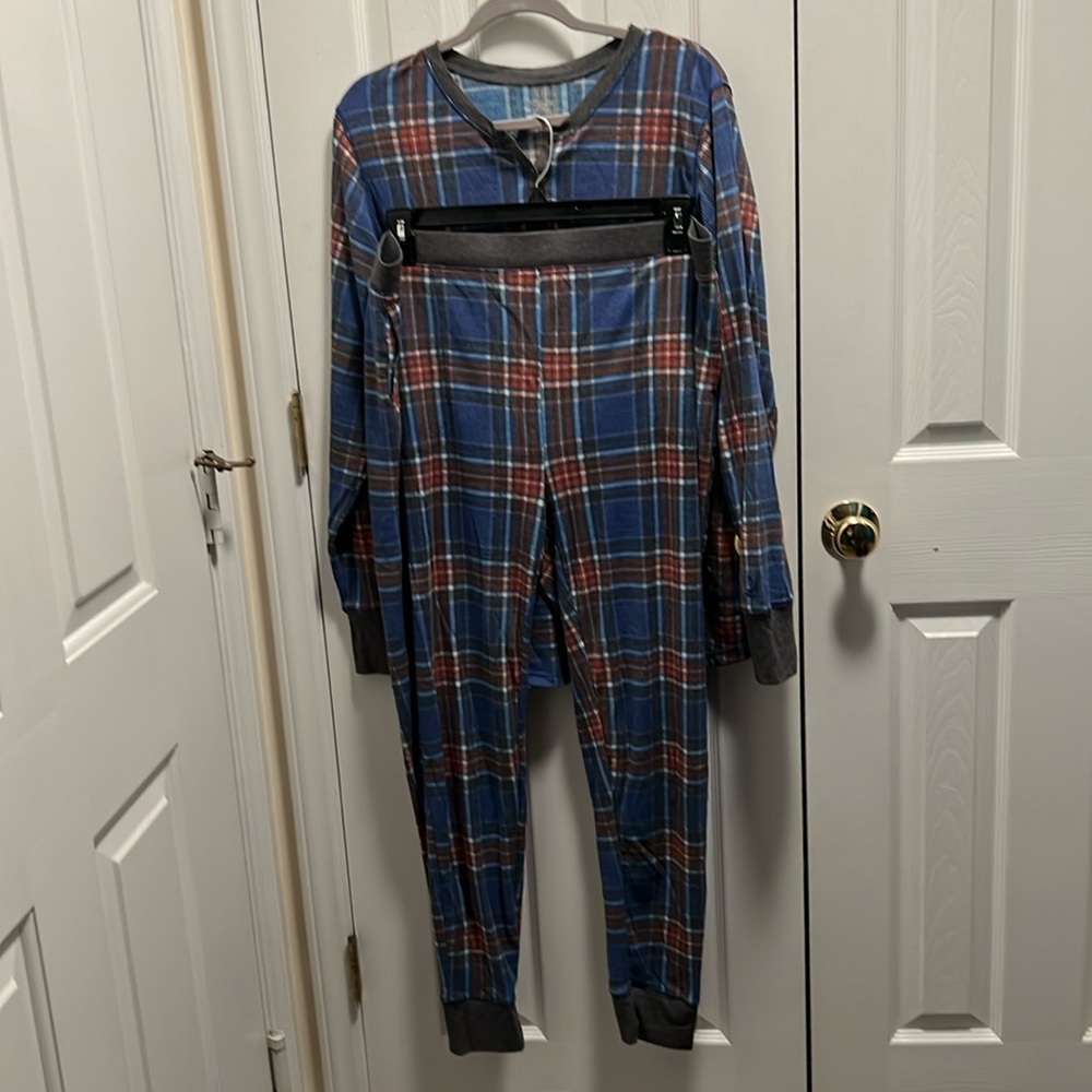Cuddl Duds thermal knit pajama set Pjs sleep size 2x
